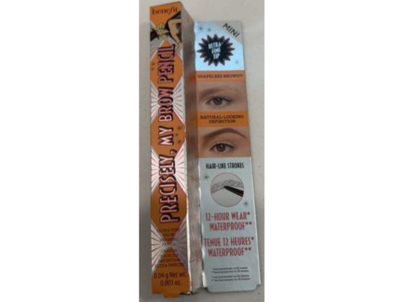 Benefit Cosmetics Precisely, My Brow Pencil, 12Hr Waterproof, 4.5-Neutral Deep Brown, 0.001 oz/0.04 g