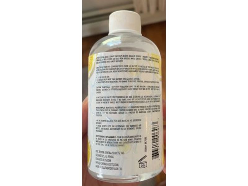 Cinema Secrets Makeup Brush Cleaner, Lemon Scent, 8 fl oz/236 L