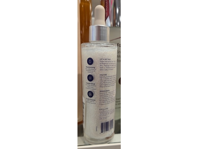 SpaLife Sparkle Multi-Purpose Dry Oil, Fresh Freesia, 3.4 fl oz/100 mL