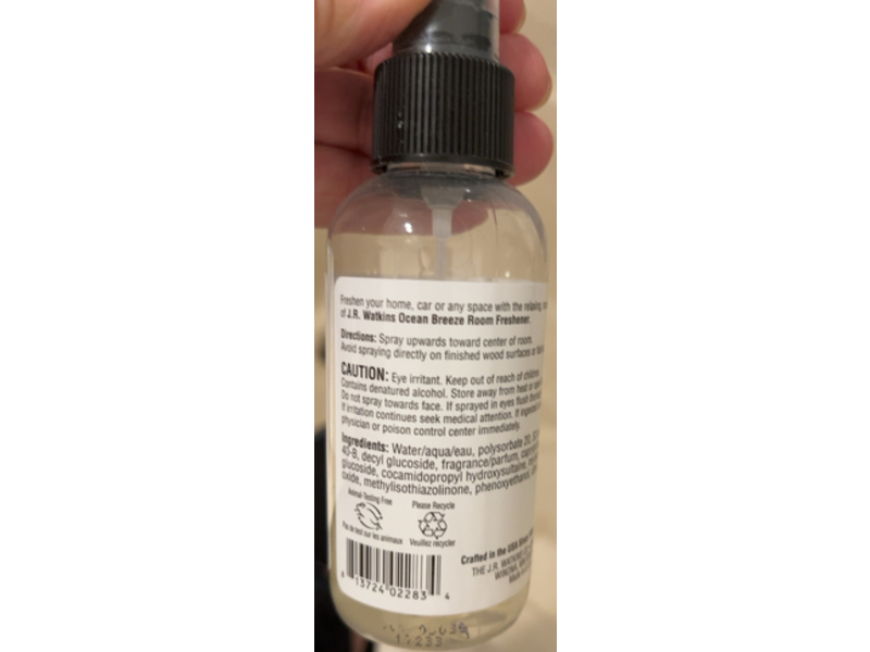 J.R. Watkins Room Freshener, Ocean Breeze, 4 fl oz/118 mL
