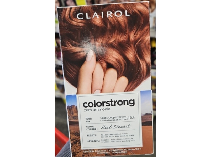 Clairol ColorStrong Permanent Hair Color, 6.4 Light Copper Brown, 1 Application