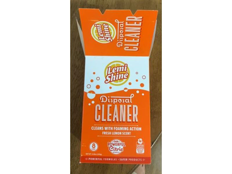 Lemi Shine Disposal Cleaner, Fresh Lemon Scent, 8.46 oz/240 g, 8 Count