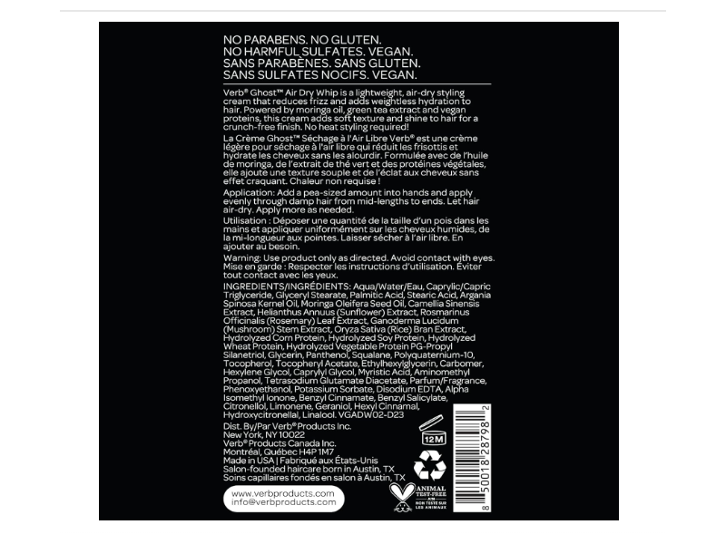 Verb Ghost Air Dry Whip , 5 fl oz/150 mL