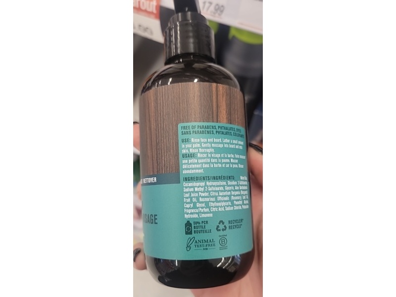 Every Man Jack Beard + Face Wash, Sea Salt, 6.7 fl oz/200 mL, Pack Of 2