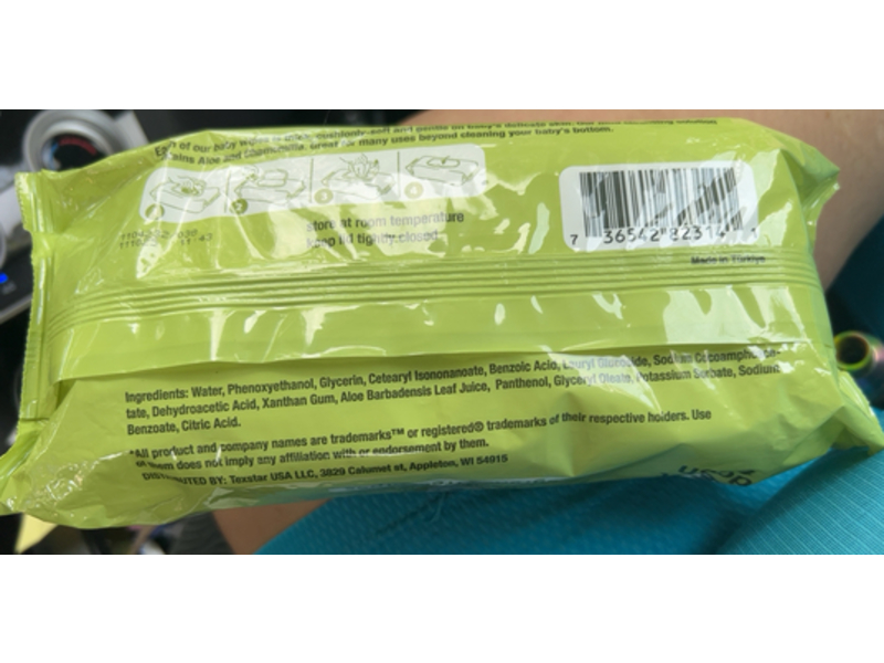 Texstar Fragrance Free Wipes, 72 Count