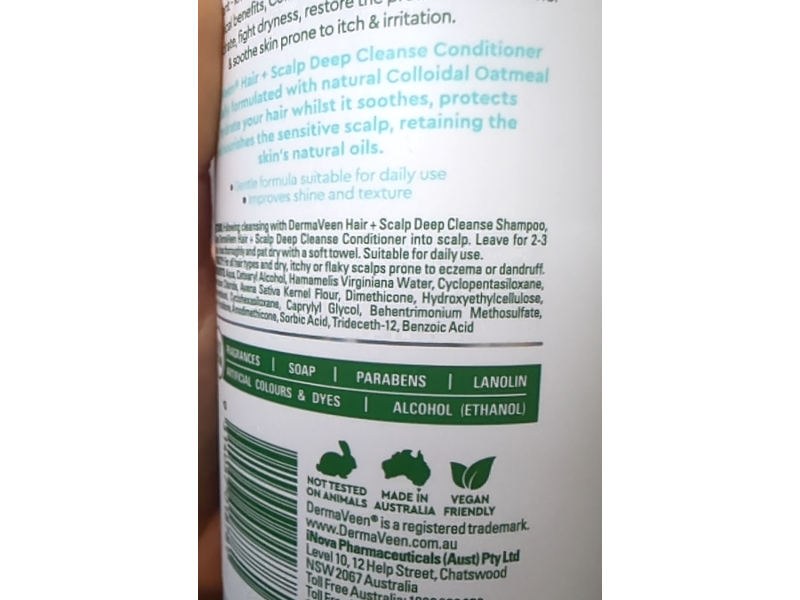 DermaVeen Hair + Scalp Deep Cleanse Conditioner, 500 mL