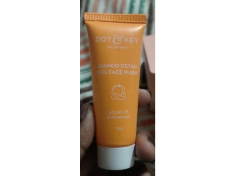 Dot & Key Detan Gel Face Wash, Mango, 15 mL
