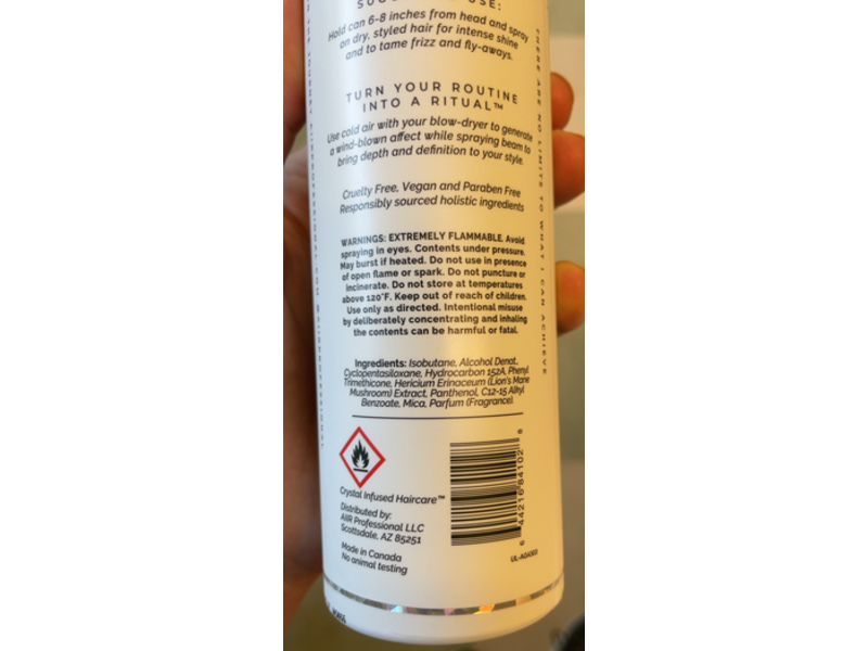 Aiir Shine Spray, Mica + Lion's Mane Mushroom, 6 oz/226 mL