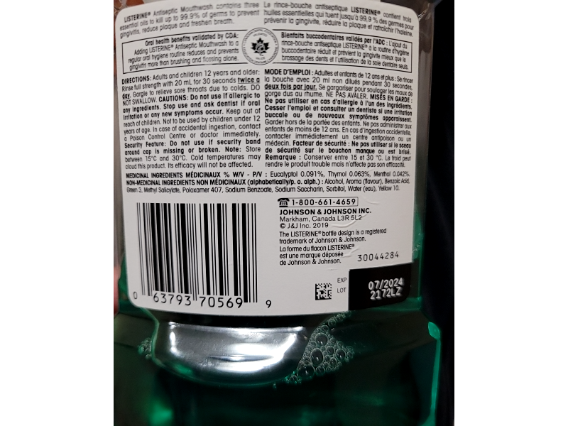 Listerine Freshburst Antiseptic Deeper Clean Mouthwash, 500 mL