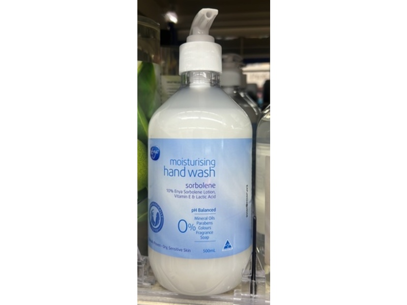 Enya Moisturising Hand Wash, Sorbolene, 500 mL