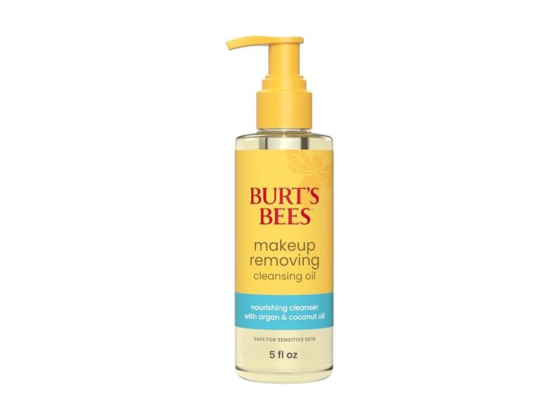 Burt's Bees Makeup Removing Cleansing Oil, Coconut & Argan Oil, 5 fl oz/147.8 mL