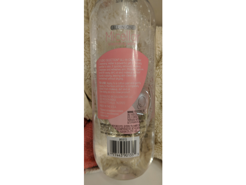 Studio Selection All-In-One Micellar Cleansing Water, 13.5 fl oz/399 mL