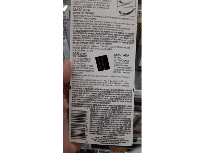 L'oreal Paris Voluminous Superstar Primer & Mascara, Black Brown, 0.41 fl oz/12.7 mL