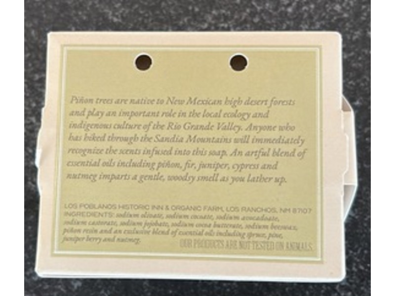 Los Poblanos Pinon Bar Soap with Juniper Berry & Nutmeg, 5 oz