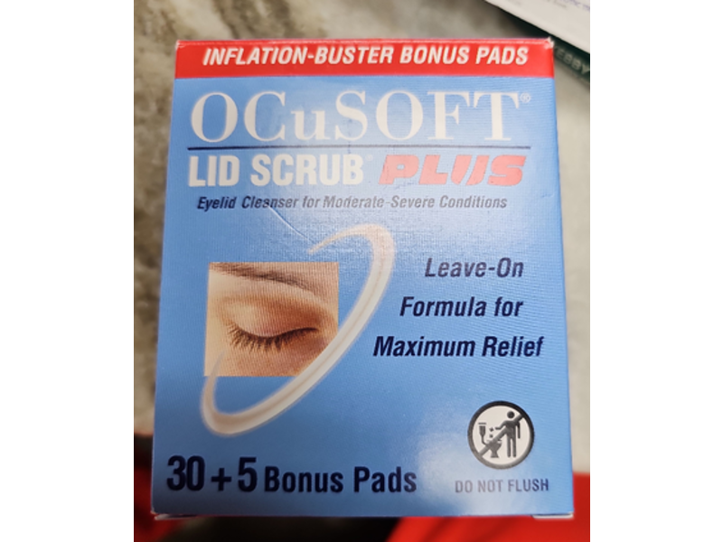 Ocusoft Lid Scrub Plus Eyelid Cleanser, 35 Count