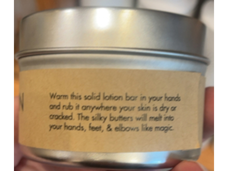 Lovett Sundries Solid Lotion, Shea Butter, Apricot Oil, Cocoa Butter, Beeswax, 2.5 oz/71 g