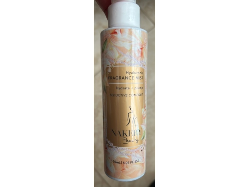 Nakery Beauty Fragrance Mist, Seductive Comfort, Hyaluronic, 5.07 fl oz/150 mL