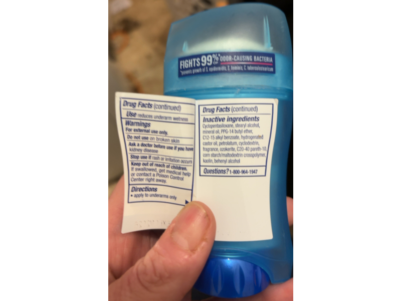 Secret Outlast Sweat & Odor Antiperspirant/Deodorant, Completely Clean, 1.6 oz/45 g