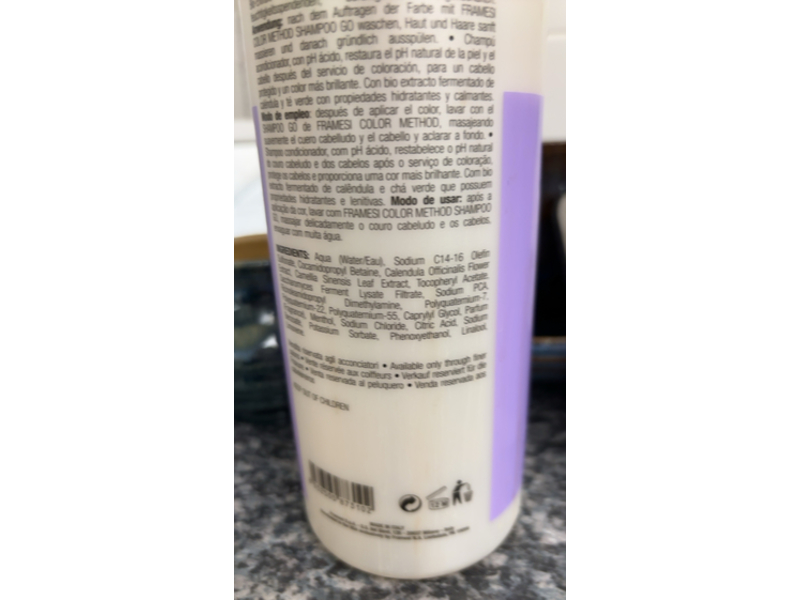 Framesi Color Method Shampoo Go, 33.8 fl oz/100 mL