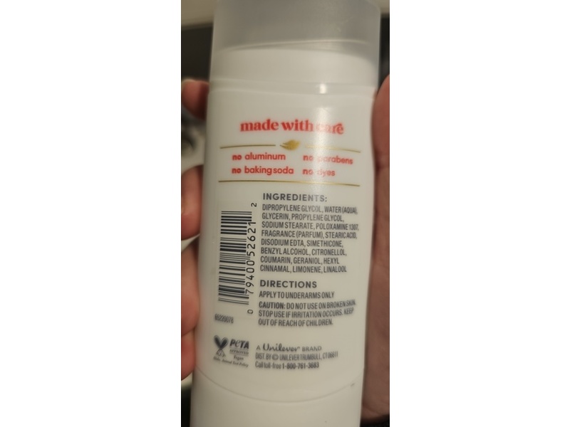 Dove Deodorant Stick, Berry Spritz, 2.4 oz/68 g