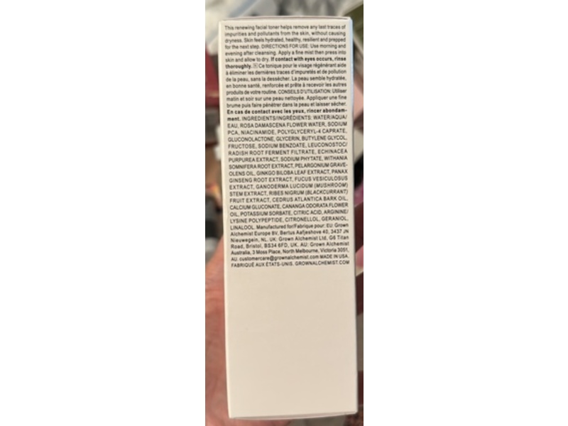 Grown Alchemist Skin Renewal Toner, 3.3 fl oz/100 mL