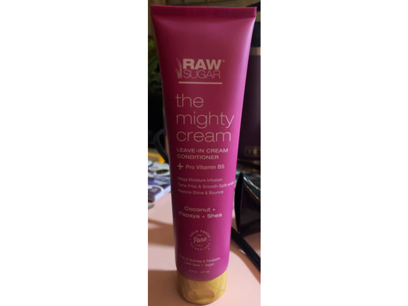 Raw Sugar The Mighty Hair Cream Leave-In Conditioner, 5 fl oz/147 mL