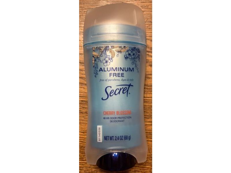 Secret Aluminum Free Deodorant, Cherry Blossom, 2.4 oz/68 g