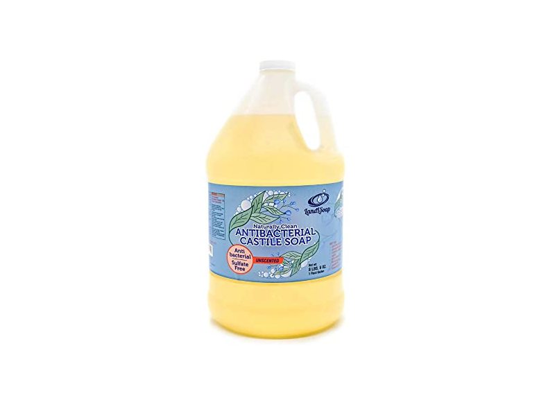 LandLSoap Naturally Clean Antibacterial Castile Soap, Unscented, 6 oz