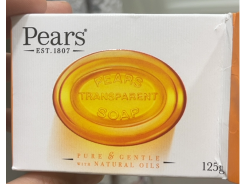 Pears Transparent Soap Pure & Gentle, Natural Oils, 125 g