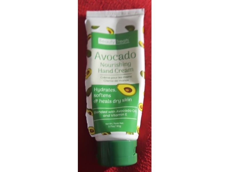 Beauty Treats Nourishing Hand Cream, Avocado Oil & Vitamin E, 3.17 oz/90 g