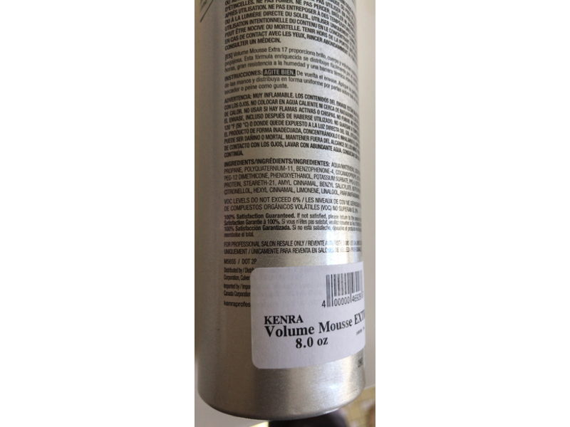 Kenra Volume Mousse Extra, 17, 8 oz/227 g