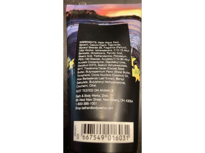 Bath & Body Works Bali 24 Hr Moisture Ultra Shea Body Cream, Black Coconut Sands, 2.5 oz/70 g