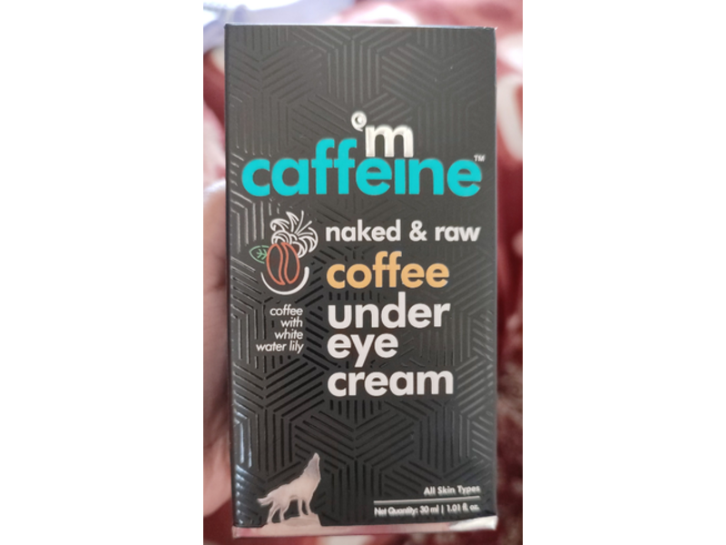 M Caffeine Under Eye Cream, Naked & Raw Coffee, 1.01 fl oz/30 mL