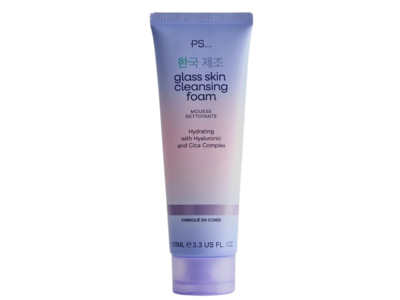Ps... Glass Skin Cleansing Foam, Hyaluronic & Cica Complex, 3.3 fl oz/100 mL