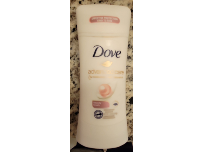 Dove Advanced Care Antiperspirant Deodorant, Rose Petal, 2.6 oz/74 g, Pack Of 4