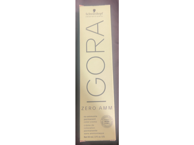 Schwarzkopf Igora Zero AMM Permanent Color Creme, #10-19 Ultra Blonde Cendre, 2 fl oz/60 mL
