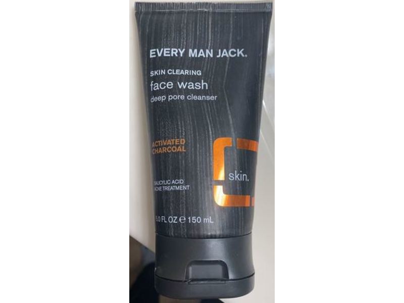 Every Man Jack Skin Clearing Deep Face Wash, Activated Charcoal, 5.0 fl oz / 150 mL