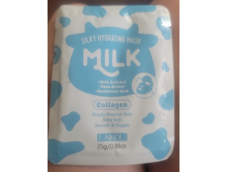 Laikou Silky Hydrating Mask, Milk Extract, Shea Butter & Hyaluronic Acid, 0.88 oz/25 g