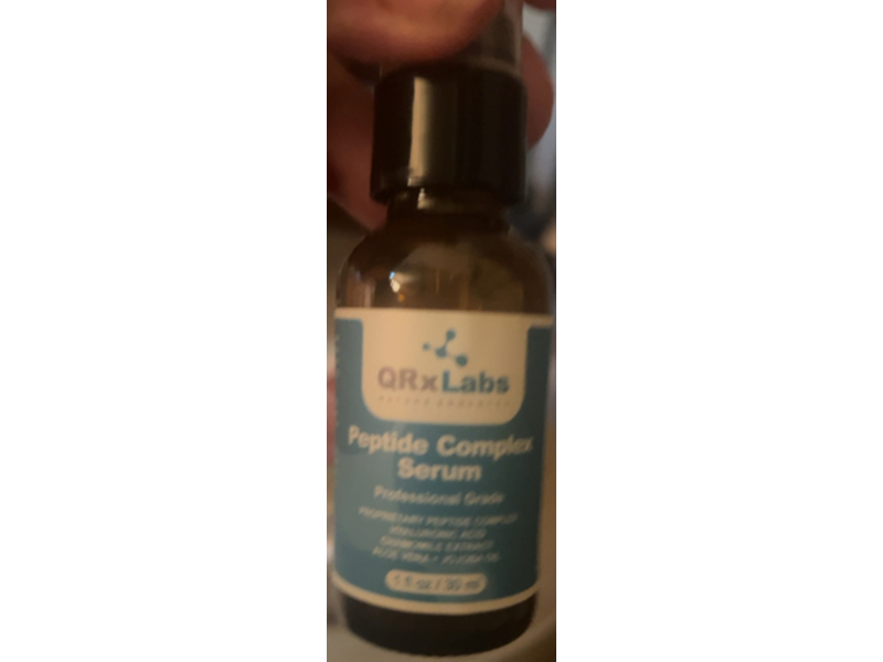QRx Labs Peptide Complex Serum, Aloe Vera + Jojoba Oil, 1 fl oz/30 mL
