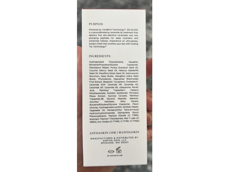 Anfisa Skin AN-GLOSS Ceramide Lip Treatment, Berry Crumble, 0.5 fl oz/15 mL