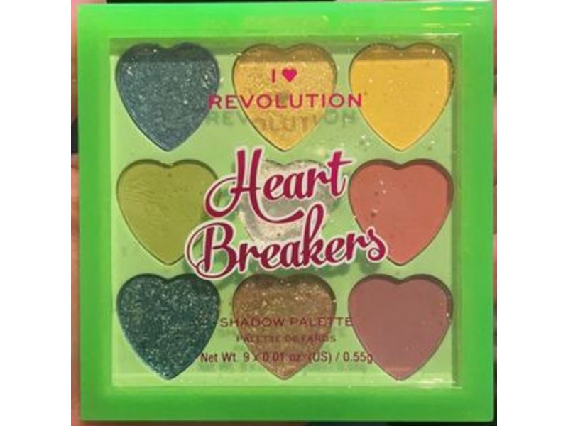 I Heart Revolution Eyeshadow Palette, Heart Breakers, Flourish, 9 x 0.01 oz/0.55 g