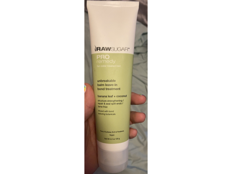 Raw Sugar Pro Remedy Unbreakable Balm Leave In Bond Treatment, Banana Leaf & Coconut, 4.2 oz/120 g