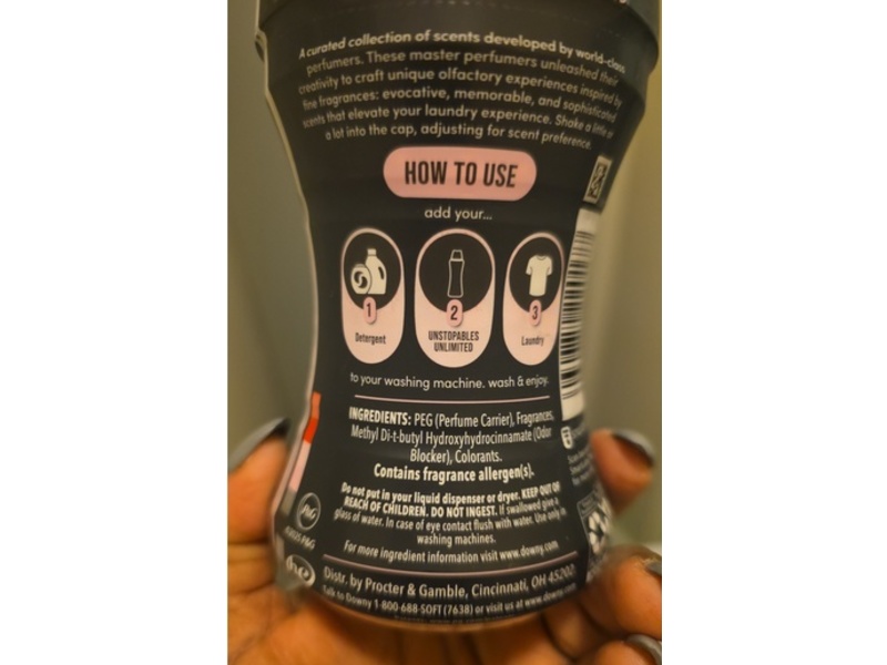 Downy UnStopables Laundry Scent Booster, N.15, 4.8 oz/136 g