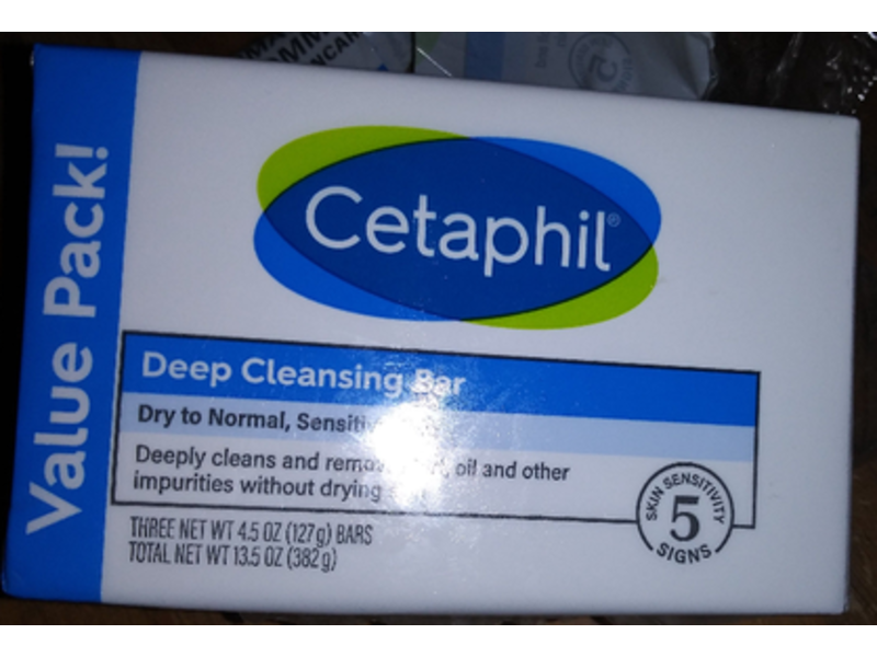 Cetaphil Deep Cleansing Bar, 4.5 oz /127 g