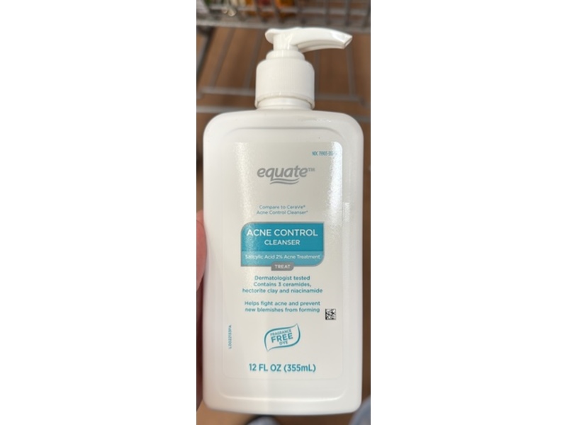 Equate Acne Control Cleanser, 12 fl oz/355 mL