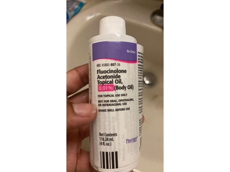 Fluocinolone Acetonide Topical Oil 0.01% (Body Oil), 4 fl oz/118.28 mL Perrigo (RX)