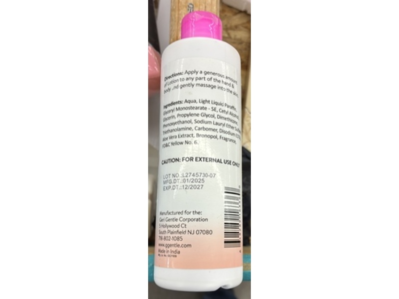 Geri Gentle Hand & Body Lotion, Aloe Soft Lotion, 8 fl oz/237 mL