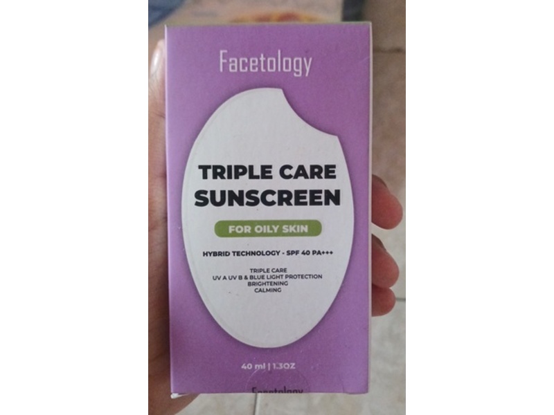 Facetology Triple Care Sunscreen, SPF 40 PA+++, 1.3 oz/40 mL