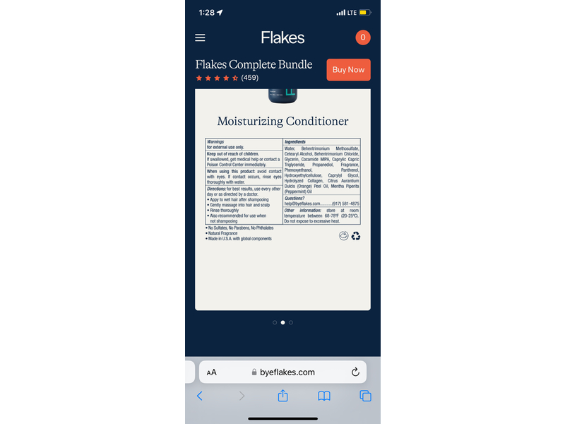 Flakes Anti-Dandruff Shampoo & Moisturizing Conditioner, 9 fl oz/266 mL