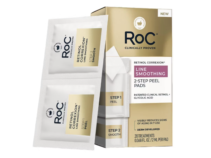 RoC Retinol Correxion Line Smoothing 2-Step Peel Pads, 20 Count